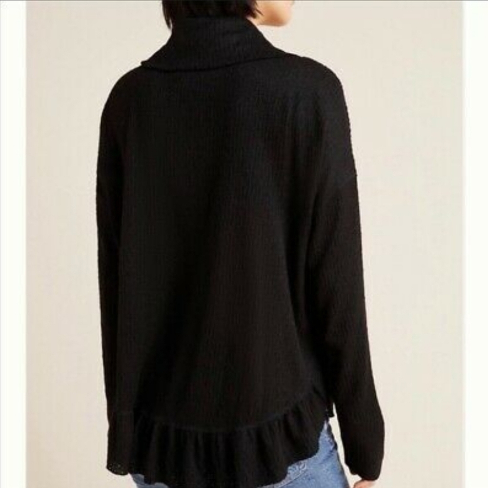 Anthropologie Maeve Addie Ruffled Hacci Pullover sz S MSRP $98 - Picture 4 of 15